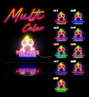 Personalized Ultra-Bright Wine Glasses Home Bar LED Sign with Remote (Neon-Style, LED Technology) - LED Gift Works