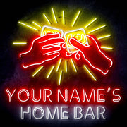 Personalized Ultra-Bright Gin Home Bar LED Sign with Remote (Neon-Style, LED Technology) - LED Gift Works