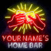 Personalized Ultra-Bright Gin Home Bar LED Sign with Remote (Neon-Style, LED Technology) - Way Up Gifts