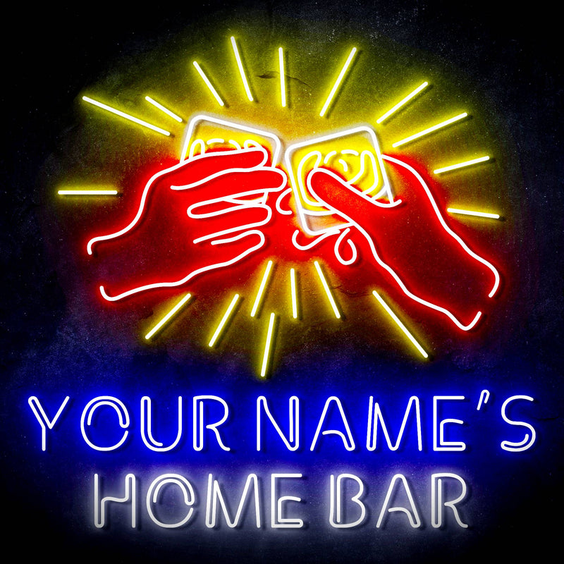 Personalized Ultra-Bright Gin Home Bar LED Sign with Remote (Neon-Style, LED Technology) - LED Gift Works