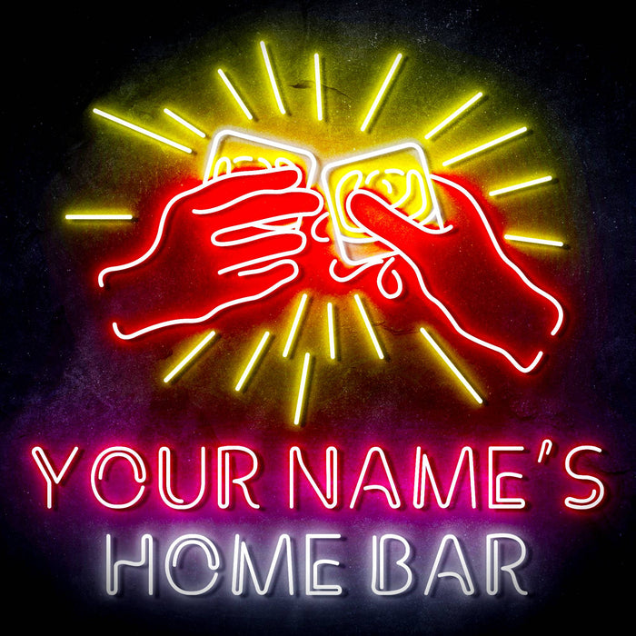Personalized Ultra-Bright Gin Home Bar LED Sign with Remote (Neon-Style, LED Technology) - Way Up Gifts