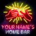 Personalized Ultra-Bright Gin Home Bar LED Sign with Remote (Neon-Style, LED Technology) - Way Up Gifts