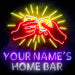 Personalized Ultra-Bright Gin Home Bar LED Sign with Remote (Neon-Style, LED Technology) - Way Up Gifts