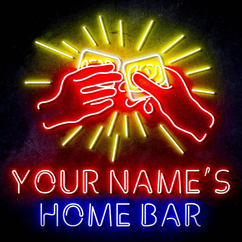 Personalized Ultra-Bright Gin Home Bar LED Sign with Remote (Neon-Style, LED Technology) - LED Gift Works