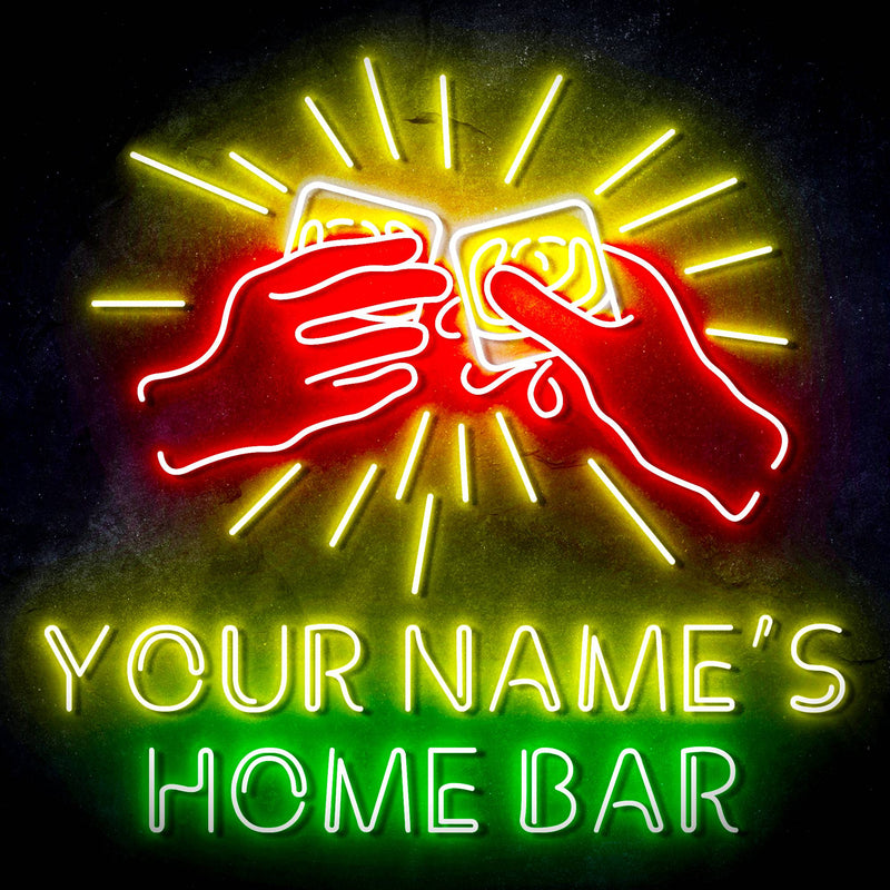 Personalized Ultra-Bright Gin Home Bar LED Sign with Remote (Neon-Style, LED Technology) - LED Gift Works