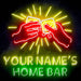 Personalized Ultra-Bright Gin Home Bar LED Sign with Remote (Neon-Style, LED Technology) - Way Up Gifts