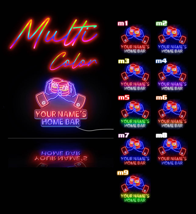 Personalized Ultra-Bright Whiskey Home Bar LED Sign with Remote (Neon-Style, LED Technology) - Way Up Gifts
