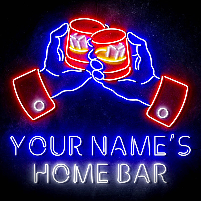 Personalized Ultra-Bright Whiskey Home Bar LED Sign with Remote (Neon-Style, LED Technology) - Way Up Gifts