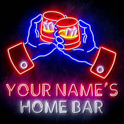 Personalized Ultra-Bright Whiskey Home Bar LED Sign with Remote (Neon-Style, LED Technology) - LED Gift Works