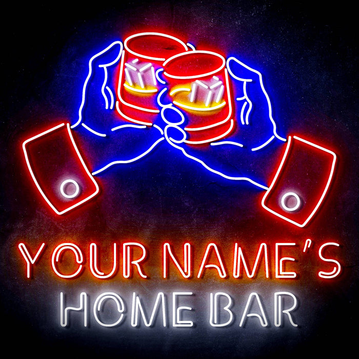 Personalized Ultra-Bright Whiskey Home Bar LED Sign with Remote (Neon-Style, LED Technology) - Way Up Gifts