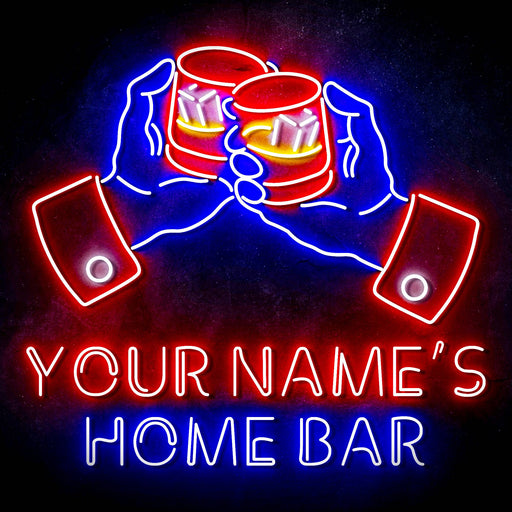 Personalized Ultra-Bright Whiskey Home Bar LED Sign with Remote (Neon-Style, LED Technology) - Way Up Gifts