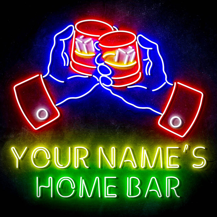 Personalized Ultra-Bright Whiskey Home Bar LED Sign with Remote (Neon-Style, LED Technology) - Way Up Gifts