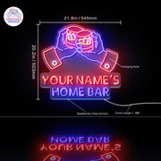 Personalized Ultra-Bright Whiskey Home Bar LED Sign with Remote (Neon-Style, LED Technology) - LED Gift Works