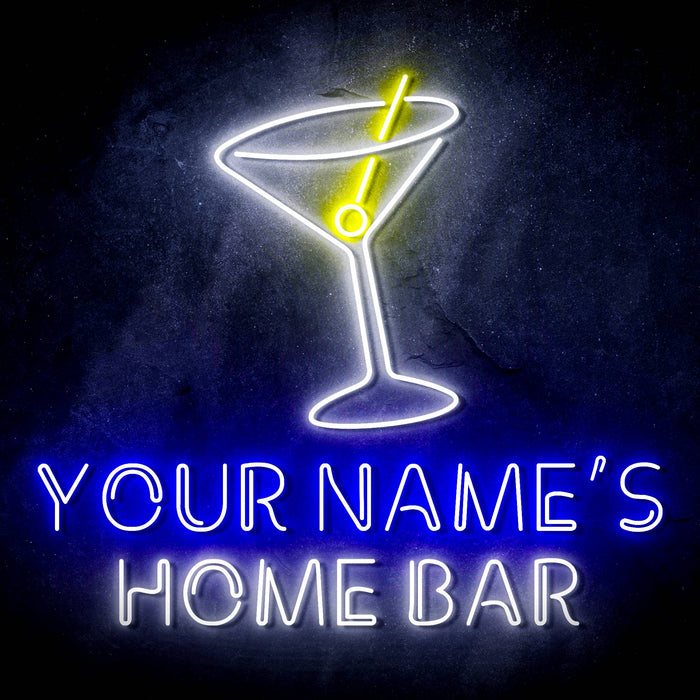 Personalized Ultra-Bright Cocktail Home Bar LED Sign with Remote (Neon-Style, LED Technology) - Way Up Gifts