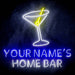 Personalized Ultra-Bright Cocktail Home Bar LED Sign with Remote (Neon-Style, LED Technology) - Way Up Gifts