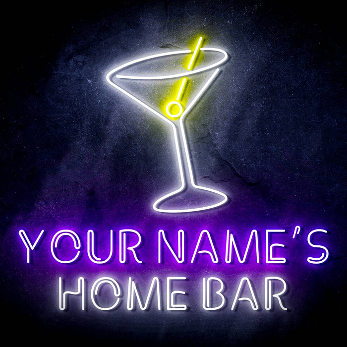 Personalized Ultra-Bright Cocktail Home Bar LED Sign with Remote (Neon-Style, LED Technology) - Way Up Gifts