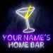 Personalized Ultra-Bright Cocktail Home Bar LED Sign with Remote (Neon-Style, LED Technology) - Way Up Gifts