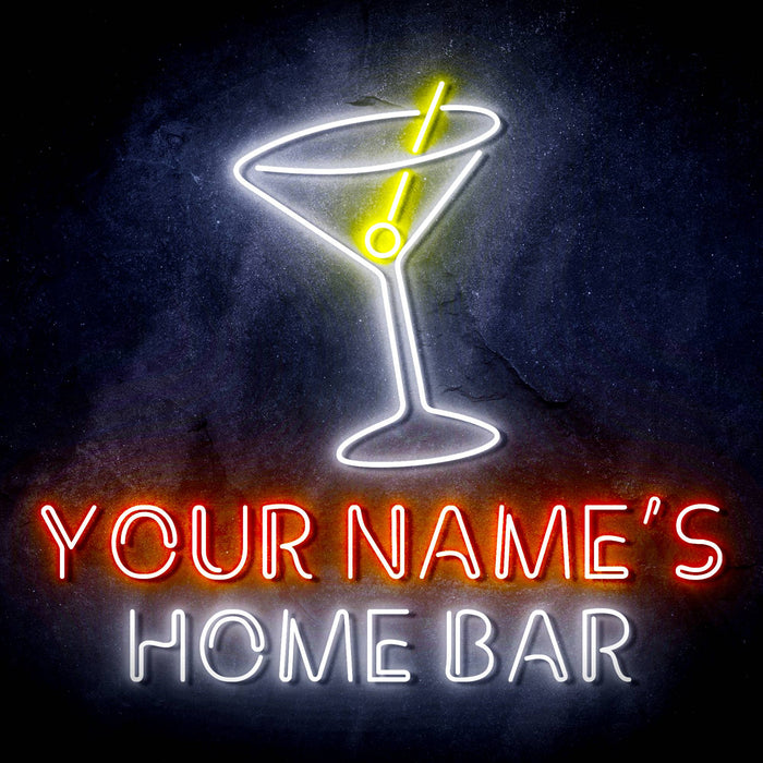Personalized Ultra-Bright Cocktail Home Bar LED Sign with Remote (Neon-Style, LED Technology) - Way Up Gifts