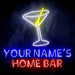 Personalized Ultra-Bright Cocktail Home Bar LED Sign with Remote (Neon-Style, LED Technology) - Way Up Gifts
