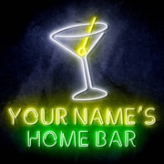 Personalized Ultra-Bright Cocktail Home Bar LED Sign with Remote (Neon-Style, LED Technology) - LED Gift Works