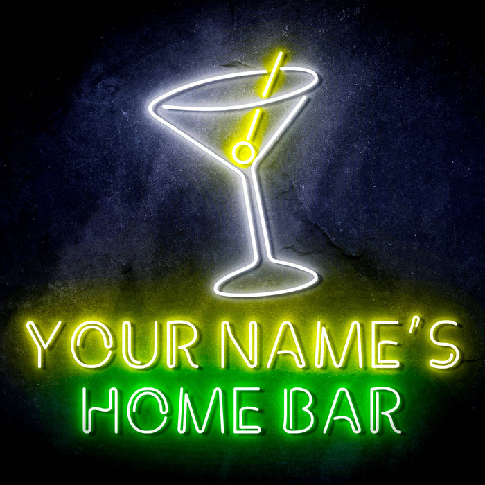 Personalized Ultra-Bright Cocktail Home Bar LED Sign with Remote (Neon-Style, LED Technology) - Way Up Gifts