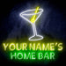 Personalized Ultra-Bright Cocktail Home Bar LED Sign with Remote (Neon-Style, LED Technology) - Way Up Gifts