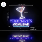 Personalized Ultra-Bright Cocktail Home Bar LED Sign with Remote (Neon-Style, LED Technology) - LED Gift Works
