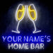 Personalized Ultra-Bright Champagne Toast Home Bar LED Sign with Remote (Neon-Style, LED Technology) - Way Up Gifts