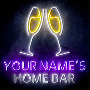 Personalized Ultra-Bright Champagne Toast Home Bar LED Sign with Remote (Neon-Style, LED Technology) - LED Gift Works