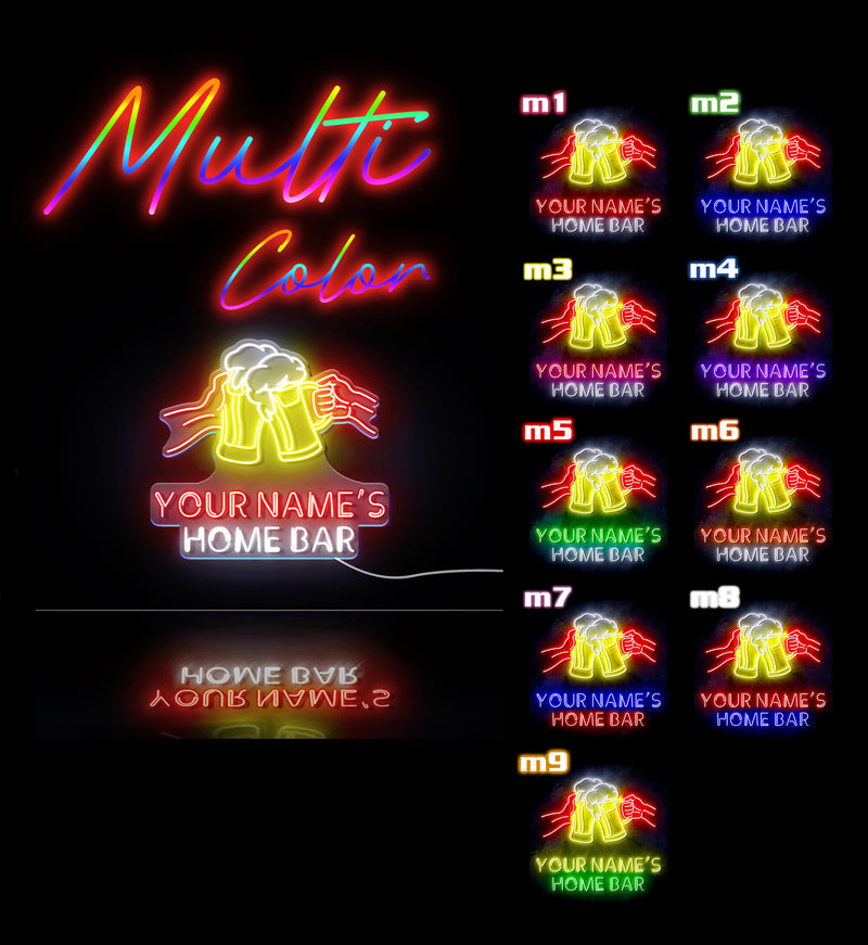 Custom Ultra-Bright Cheers Beer Bar LED Sign with Remote (Neon-Style, LED Technology) - LED Gift Works
