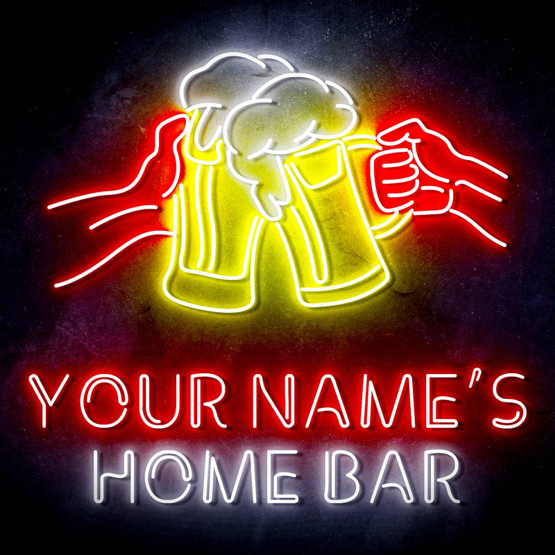 Custom Ultra-Bright Cheers Beer Bar LED Sign with Remote (Neon-Style, LED Technology) - LED Gift Works