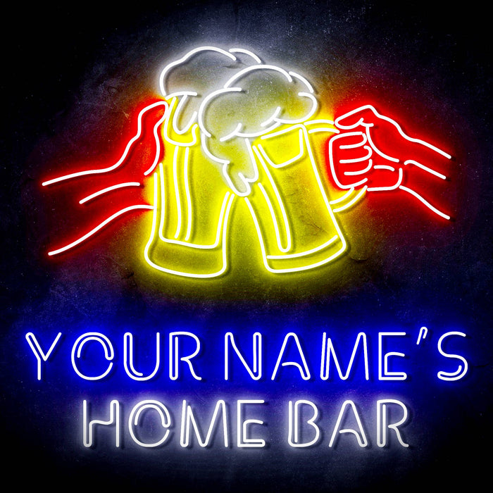Custom Ultra-Bright Cheers Beer Bar LED Sign with Remote (Neon-Style, LED Technology) - Way Up Gifts