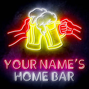 Custom Ultra-Bright Cheers Beer Bar LED Sign with Remote (Neon-Style, LED Technology) - LED Gift Works