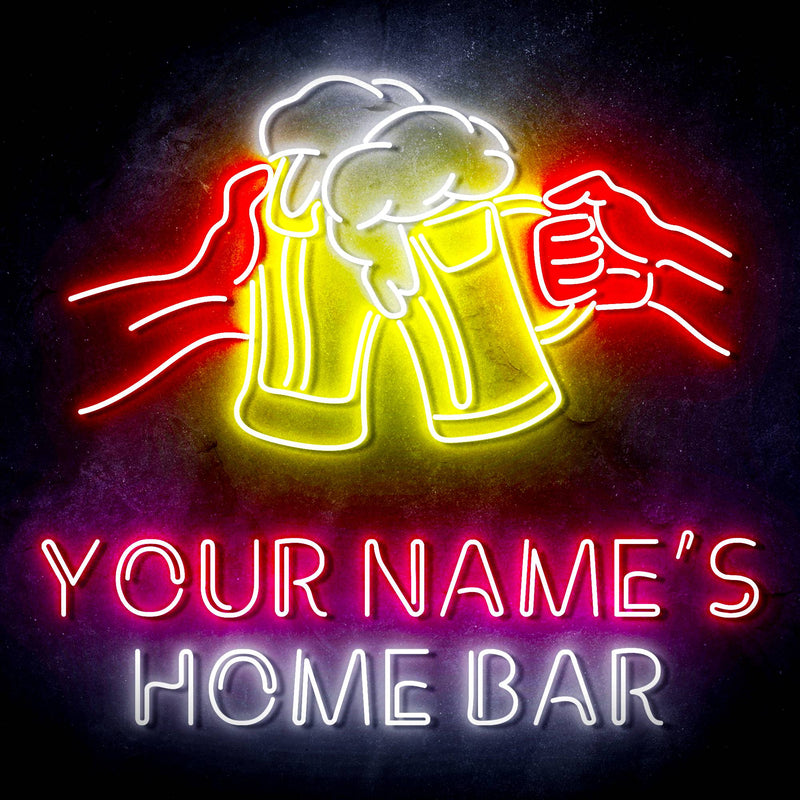 Custom Ultra-Bright Cheers Beer Bar LED Sign with Remote (Neon-Style, LED Technology) - LED Gift Works