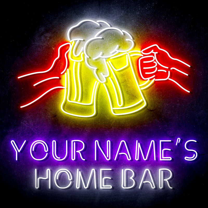 Custom Ultra-Bright Cheers Beer Bar LED Sign with Remote (Neon-Style, LED Technology) - LED Gift Works