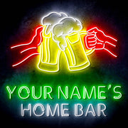Custom Ultra-Bright Cheers Beer Bar LED Sign with Remote (Neon-Style, LED Technology) - LED Gift Works