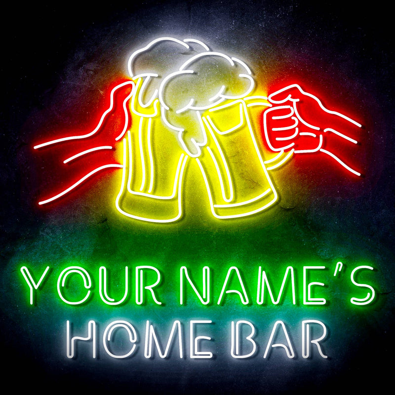 Custom Ultra-Bright Cheers Beer Bar LED Sign with Remote (Neon-Style, LED Technology) - LED Gift Works