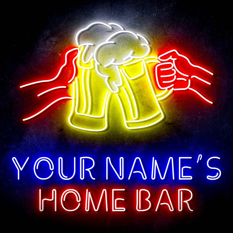 Custom Ultra-Bright Cheers Beer Bar LED Sign with Remote (Neon-Style, LED Technology) - LED Gift Works