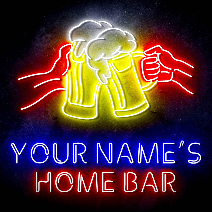 Custom Ultra-Bright Cheers Beer Bar LED Sign with Remote (Neon-Style, LED Technology) - Way Up Gifts