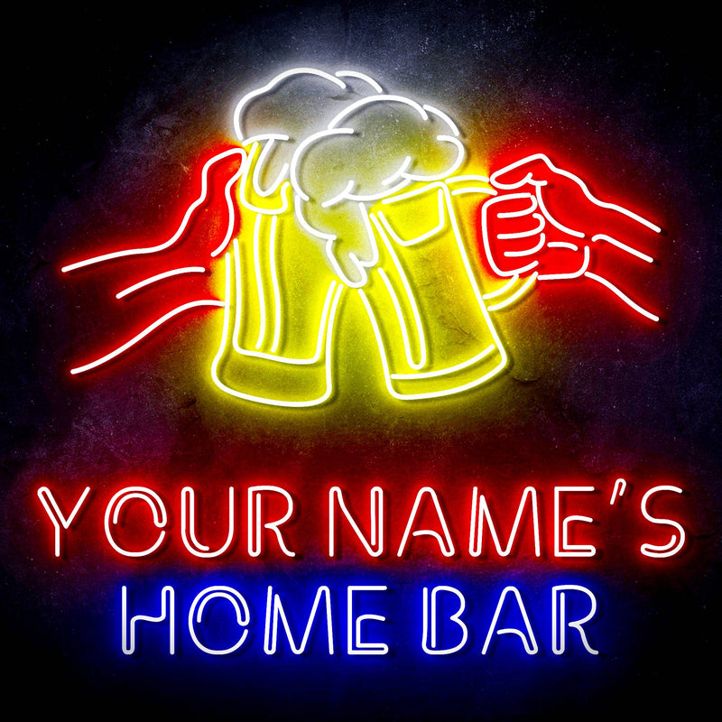 Custom Ultra-Bright Cheers Beer Bar LED Sign with Remote (Neon-Style, LED Technology) - LED Gift Works