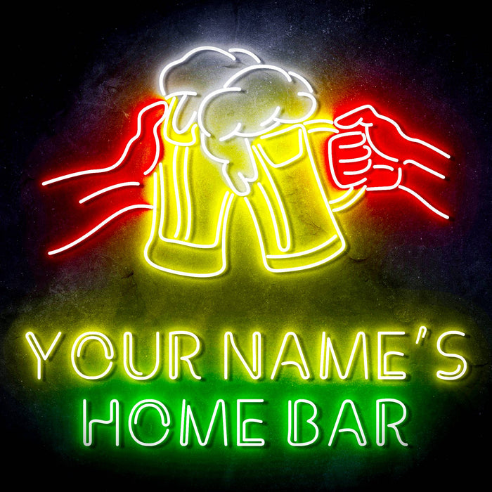 Custom Ultra-Bright Cheers Beer Bar LED Sign with Remote (Neon-Style, LED Technology) - Way Up Gifts