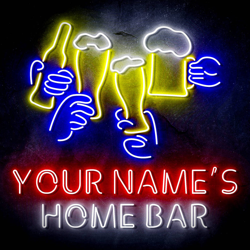 Custom Ultra-Bright Beer Party Neighborhood Pub Bar LED Sign with Remote (Neon-Style, LED Technology) - LED Gift Works