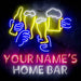 Custom Ultra-Bright Beer Party Neighborhood Pub Bar LED Sign with Remote (Neon-Style, LED Technology) - Way Up Gifts