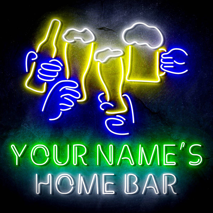 Custom Ultra-Bright Beer Party Neighborhood Pub Bar LED Sign with Remote (Neon-Style, LED Technology) - Way Up Gifts
