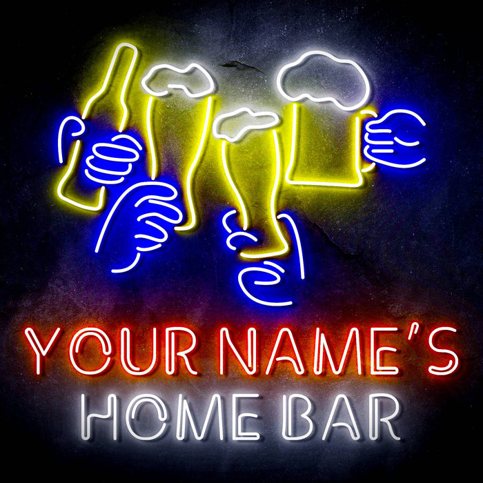 Custom Ultra-Bright Beer Party Neighborhood Pub Bar LED Sign with Remote (Neon-Style, LED Technology) - Way Up Gifts