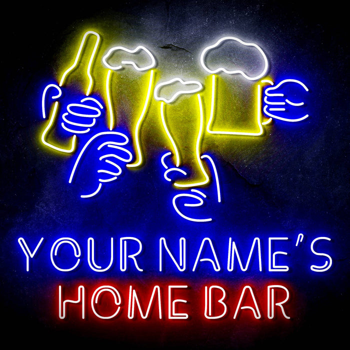 Custom Ultra-Bright Beer Party Neighborhood Pub Bar LED Sign with Remote (Neon-Style, LED Technology) - Way Up Gifts
