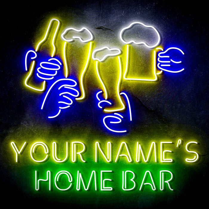 Custom Ultra-Bright Beer Party Neighborhood Pub Bar LED Sign with Remote (Neon-Style, LED Technology) - Way Up Gifts