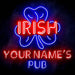 Personalized Ultra-Bright Irish Pub LED Sign with Remote (Neon-Style, LED Technology) - Way Up Gifts