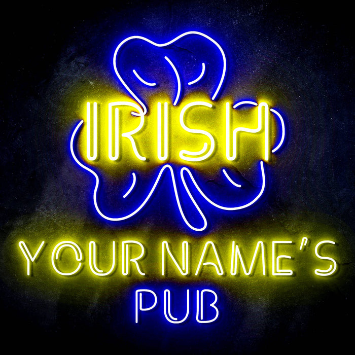 Personalized Ultra-Bright Irish Pub LED Sign with Remote (Neon-Style, LED Technology) - Way Up Gifts
