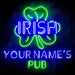 Personalized Ultra-Bright Irish Pub LED Sign with Remote (Neon-Style, LED Technology) - Way Up Gifts